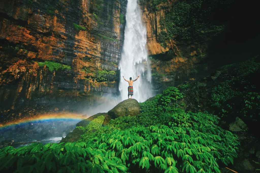 Vibrant Tyrshi Waterfall Jowai